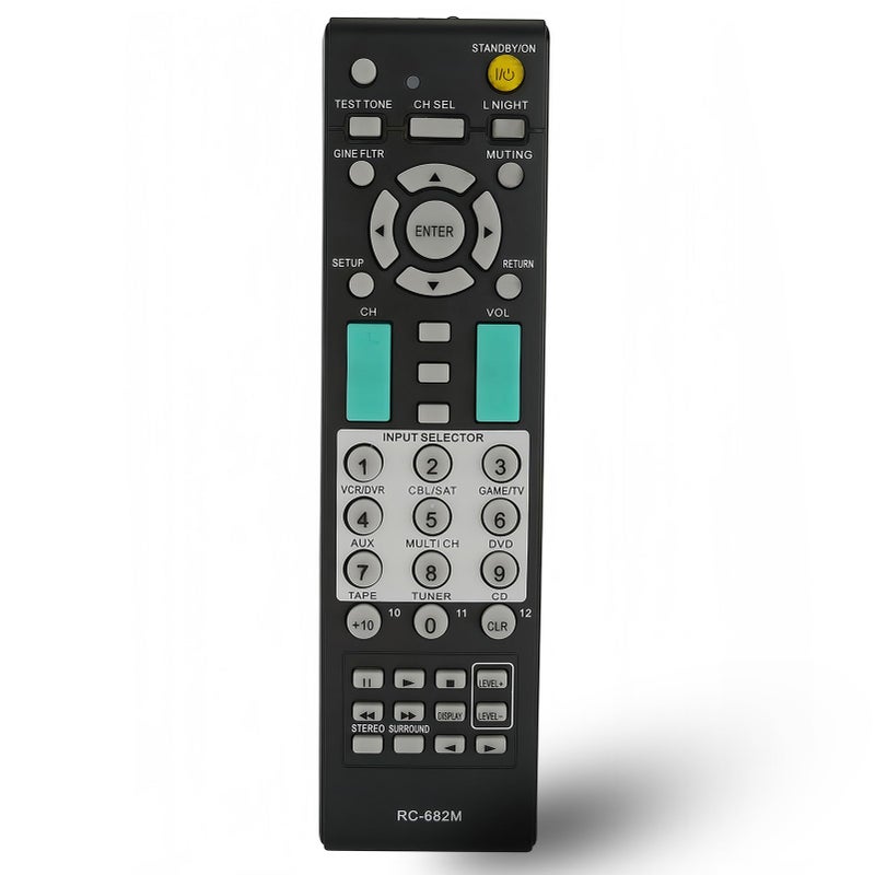 uehba Universal Replacement Remote Control fit for Onkyo Audio Receiver RC-682M RC-605S RC-606S RC-607M RC-608M RC-650M RC-651M RC-668M RC-681M RC-728M RC-461M RC-683M - Image 1